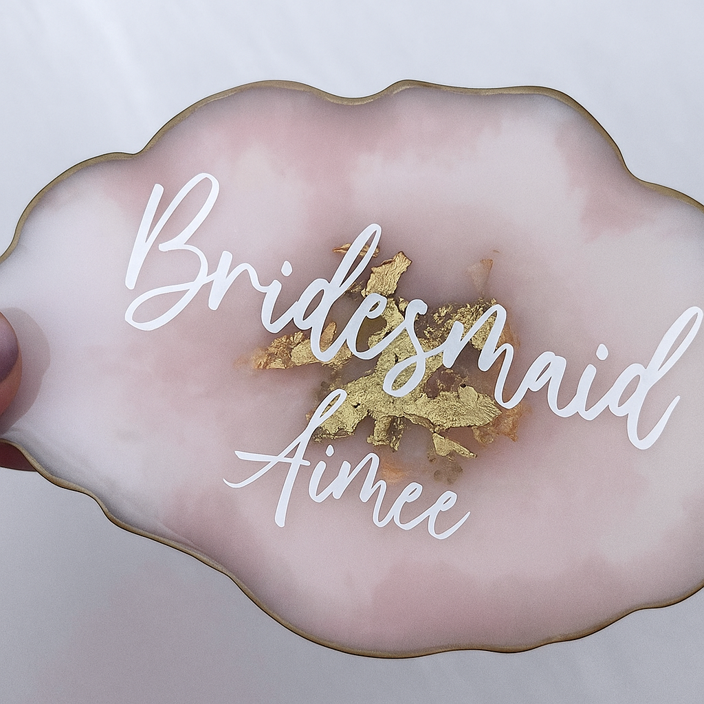 Personalized Resin Wedding Place Cards
