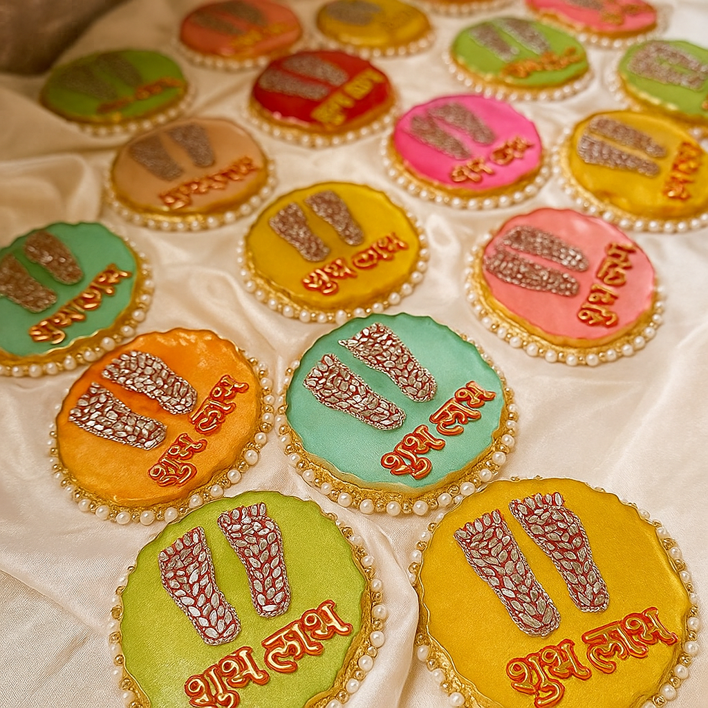 Shubh Labh Paduka Resin Coasters